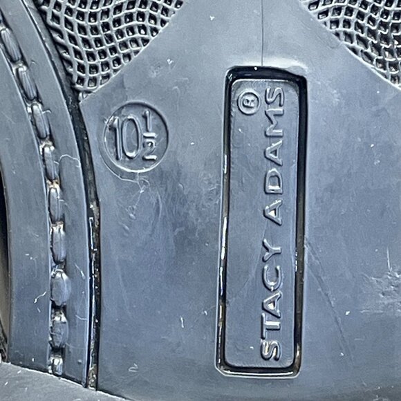 Stacy Adams Men’s Black Leather Lace Up Bike Toe Oxford Shoes Size 10.5M - Picture 13 of 14